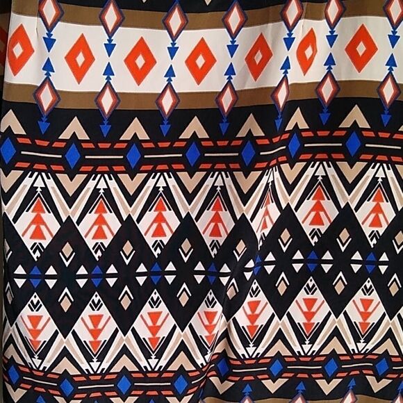 Freeway Tribal Print Maxi Halter Dress LG - Picture 4 of 6